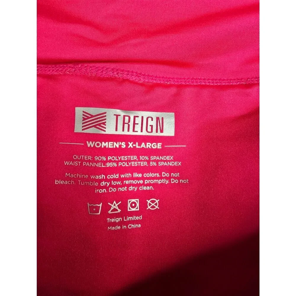 3/$25 Treign Women’s Athletic Shorts XL Pink Palm Print Running Gym NWT